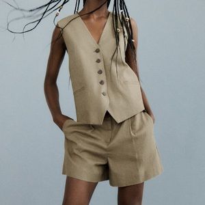 Zara two piece vest and short set